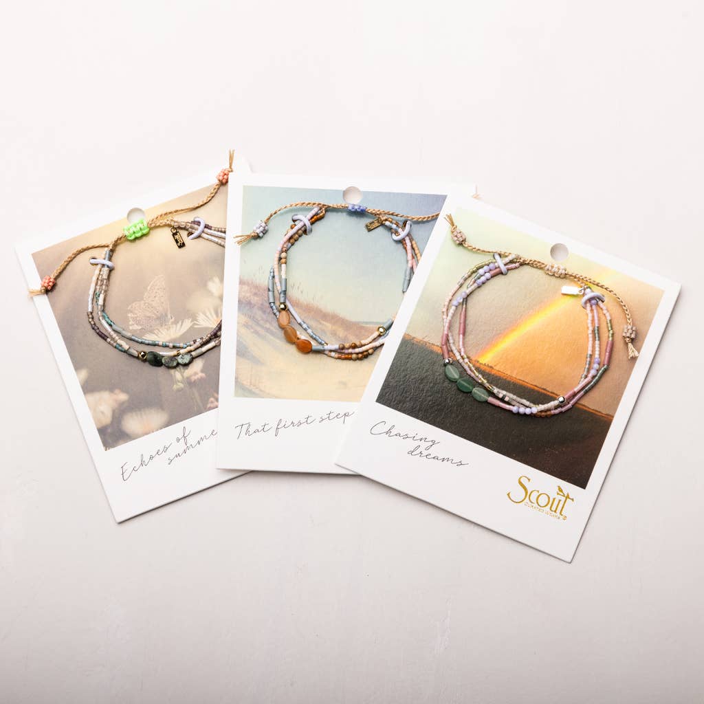 Mixed Media Bracelet - Heart/Rose Quartz/Silver