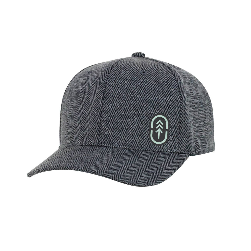 Charcoal Herringbone Flexfit Hat - S/M
