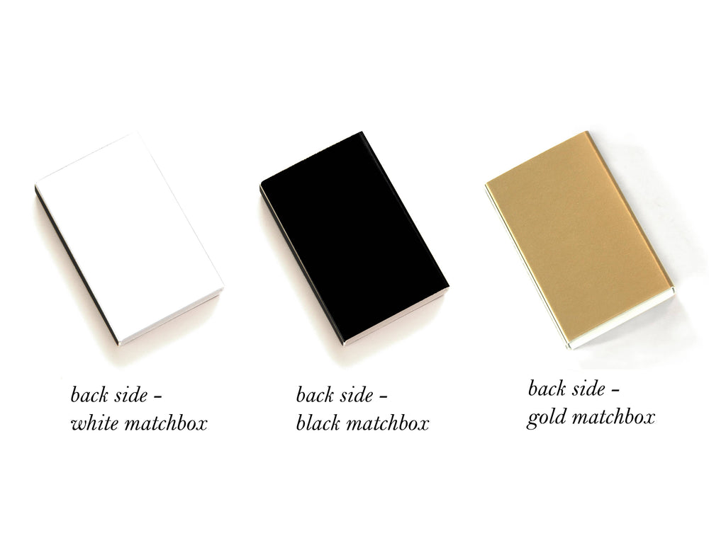 Merry Christmas Matchbox | Festive Yuletide Candle Matches - Black on White