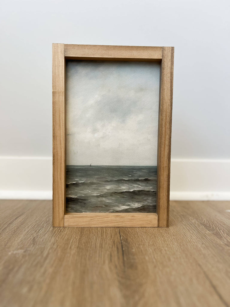 Lakeview - Vertical | Wall Art, Home Decor, Summer Decor - Dark Walnut / 17x13"