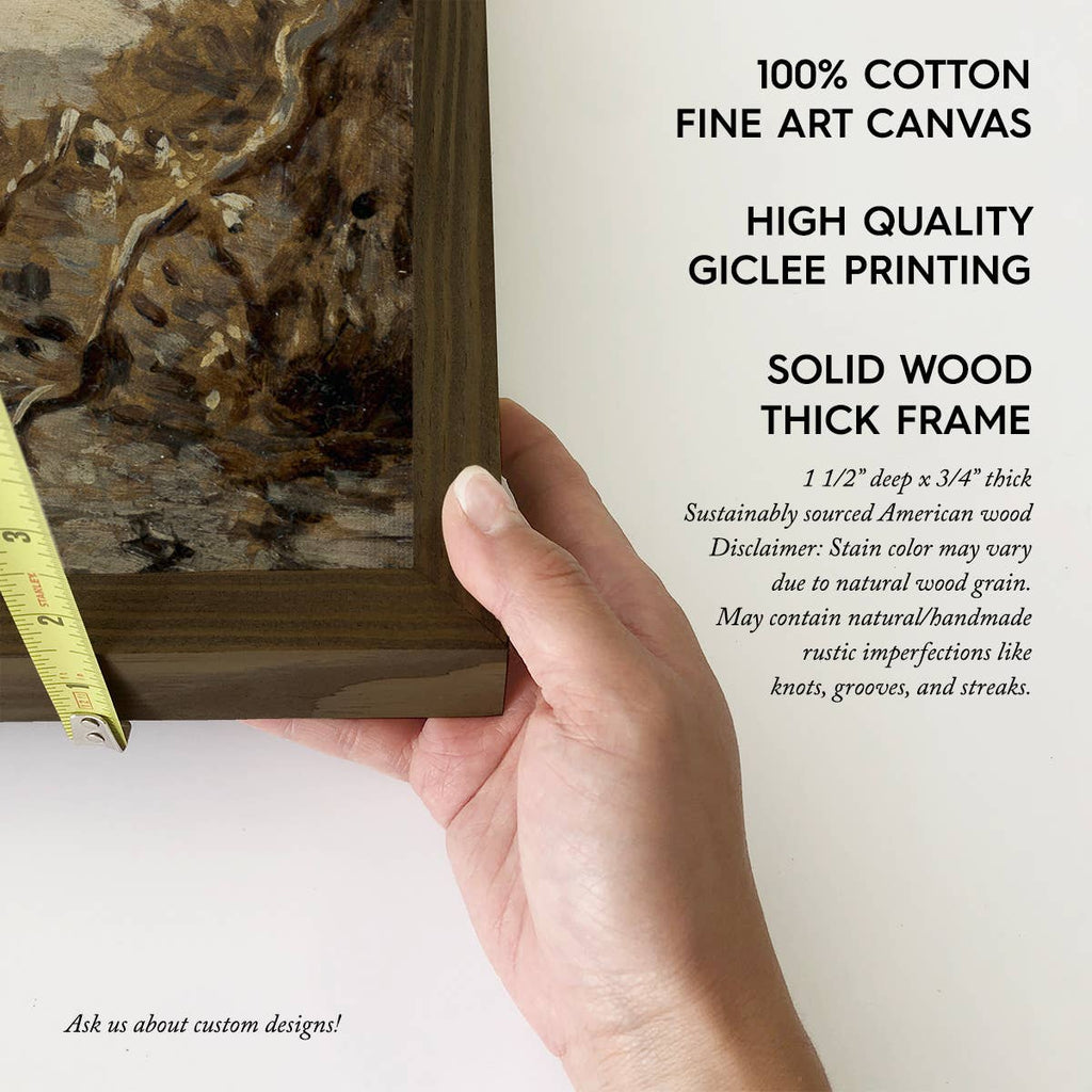 Forest Getting Dark - Forest Landscape Canvas Art - Framed  - 18x24" Large Canvas Art with Thick Wood Frame