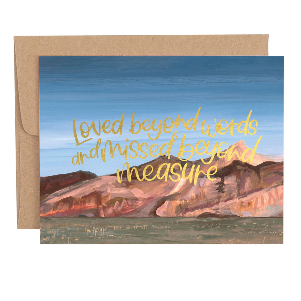 Love Beyond Words Desert Thinking Of You Greeting Card