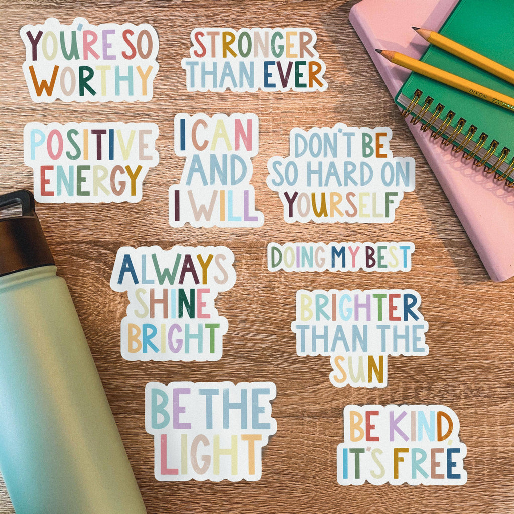 Always Shine Bright Positivity Lettering Sticker