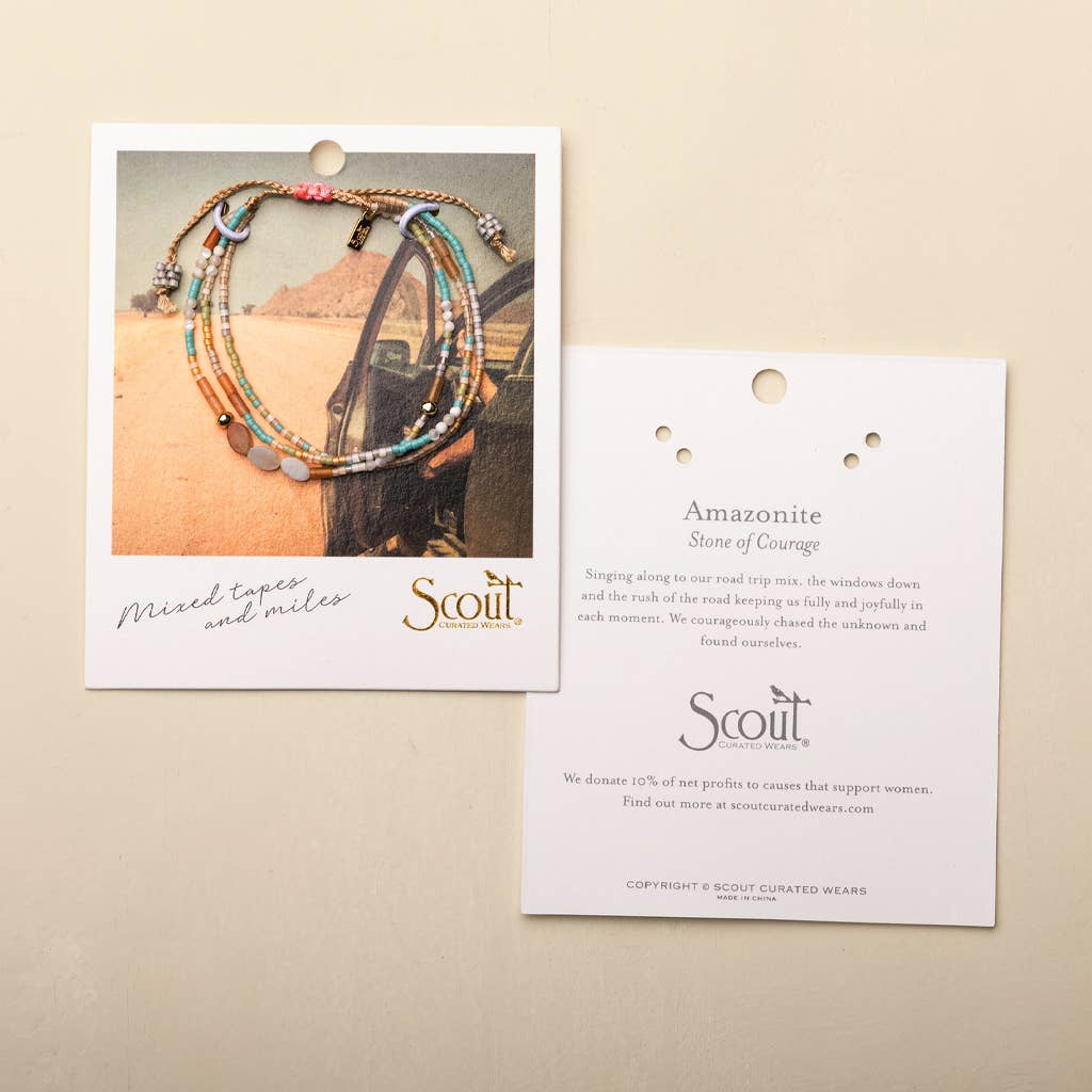 Mixed Media Bracelet - Sky/Turquoise/Silver