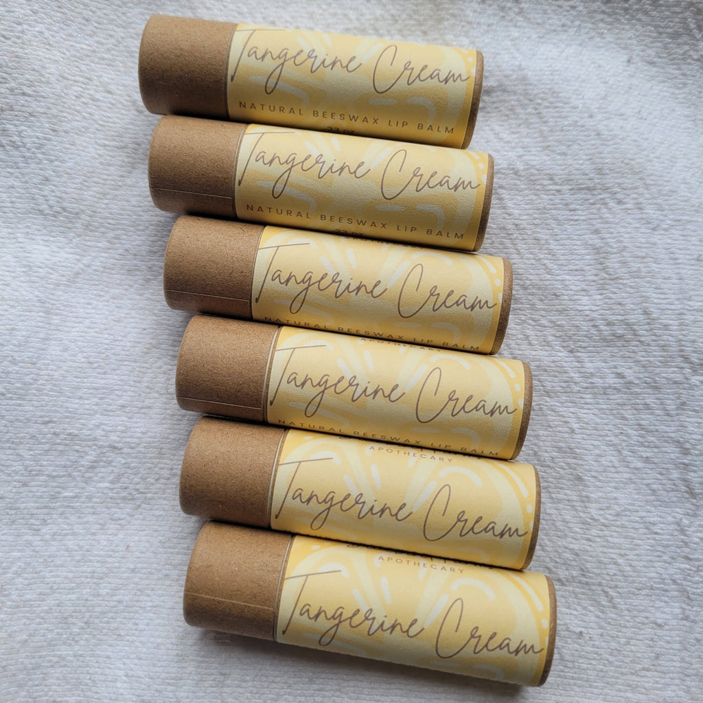 Beeswax Lip Balm Plastic-Free - Tangerine Cream