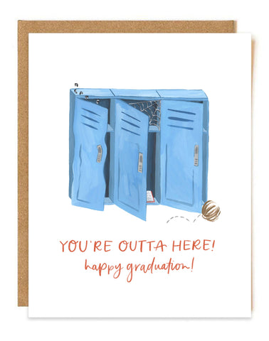 Graduation Lockers Greeting Card