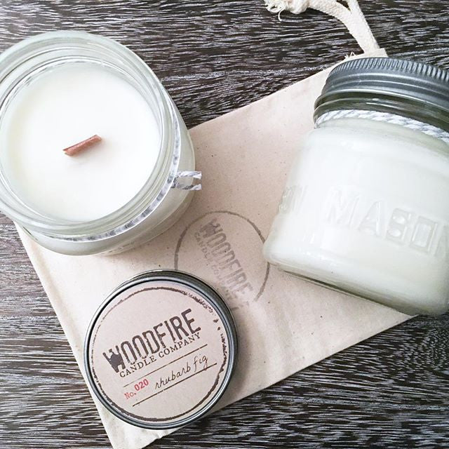 Mason Jar Wood Wick Soy Candle