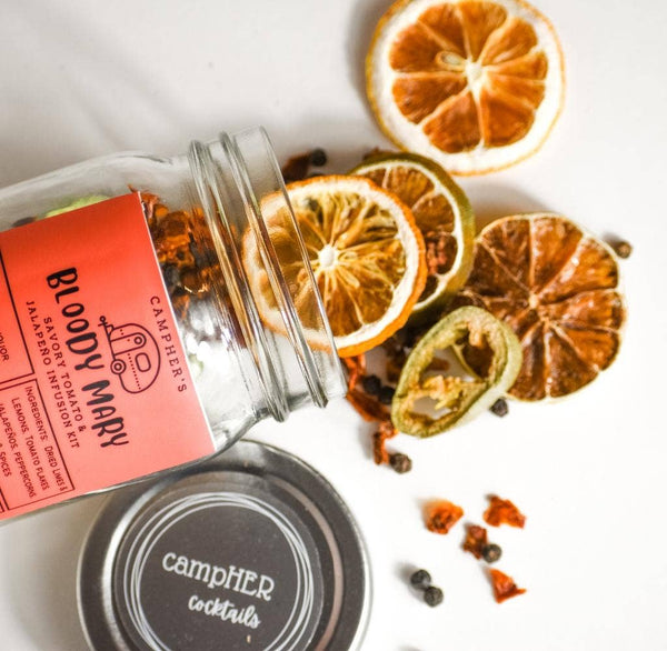 campHER Bloody Mary Cocktail Infusion Kit Woodfire Candle Co