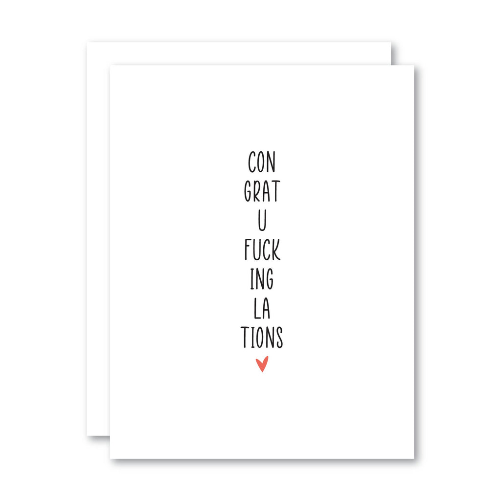 Stevie + Bean Paperie - Congratufuckinglations / Card