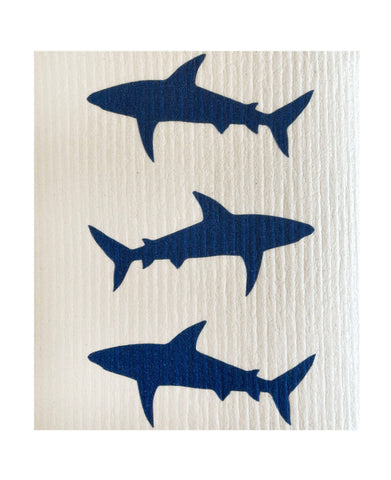 Ink and Fiber Designs - Shark Swedish Dishcloth