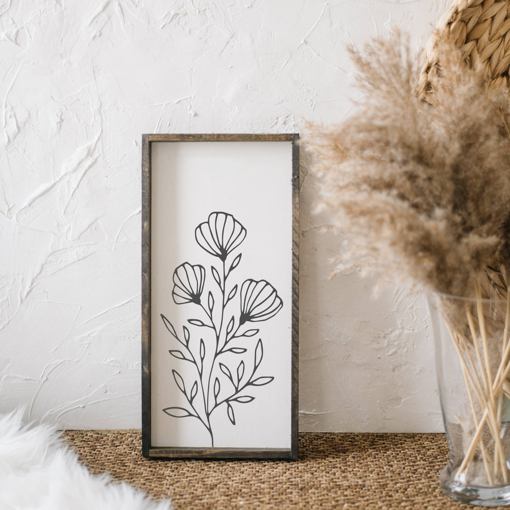 Flower Bouquet Wood Sign -Williamraedesigns