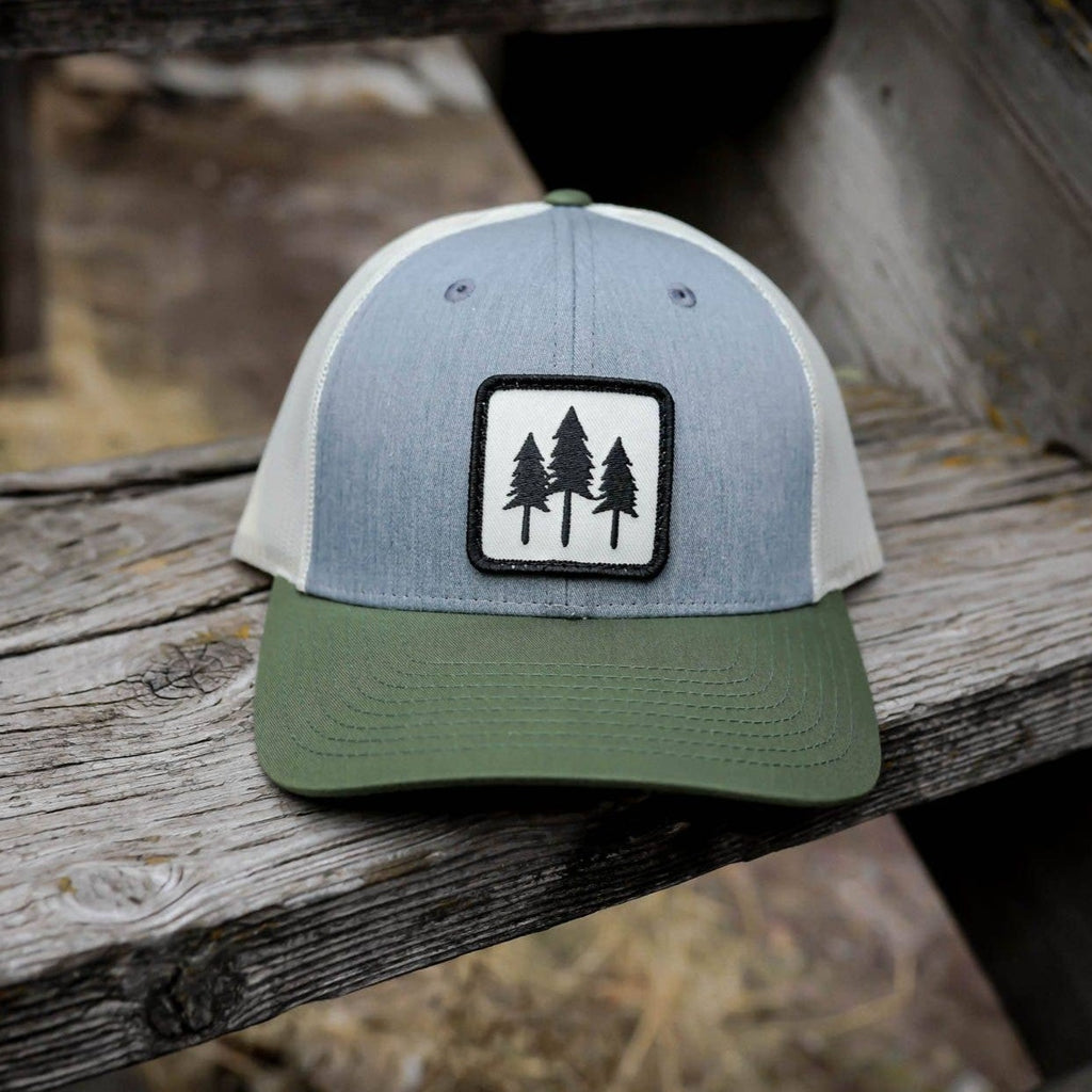 The Montana Scene - Tri-Tone Tree Trucker- Green