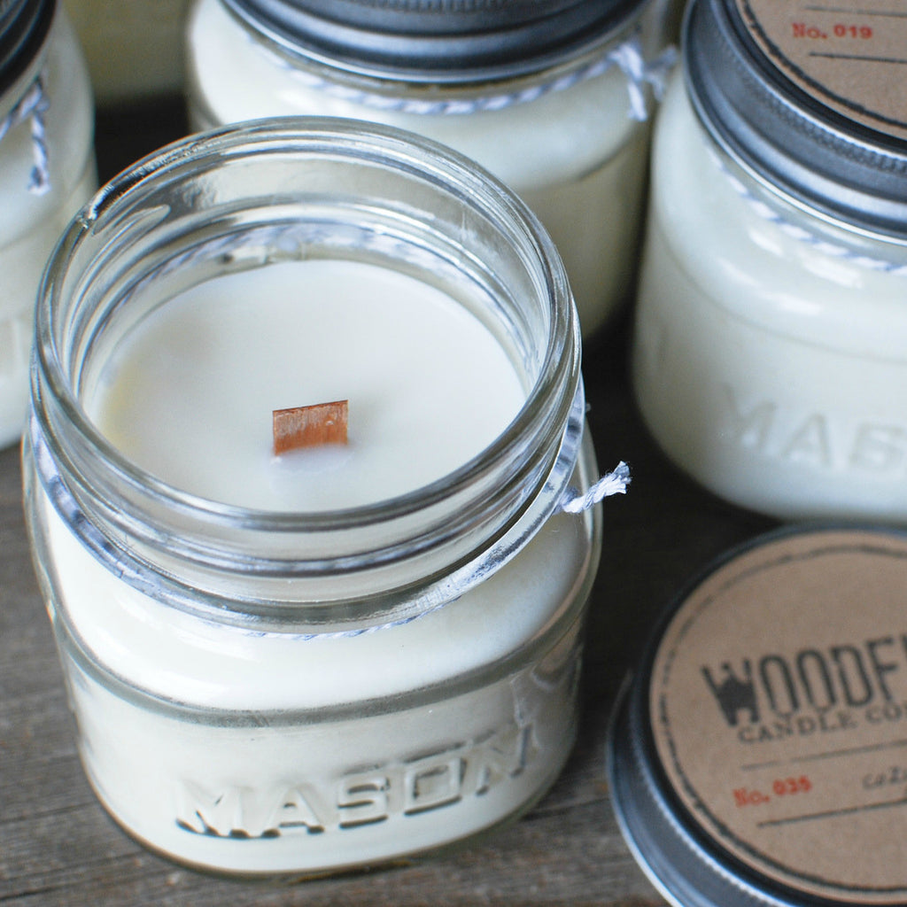Pick 2 Mason Jar Wood Wick Soy Candle - Woodfire Candle Co - 4