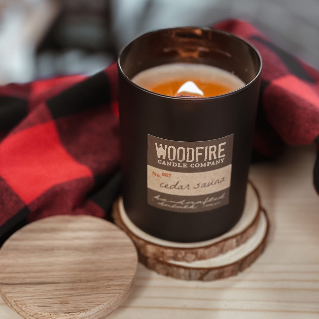 Matte Black Wood Wick Soy Candle