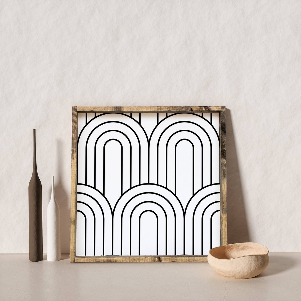 Boho Rainbow Pattern Wood Sign  - Williamraedesigns