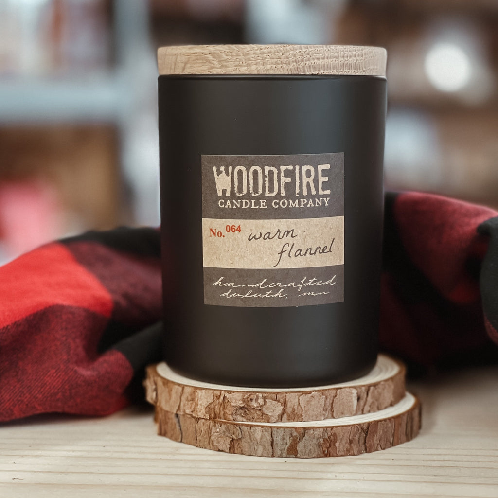 Matte Black Wood Wick Soy Candle