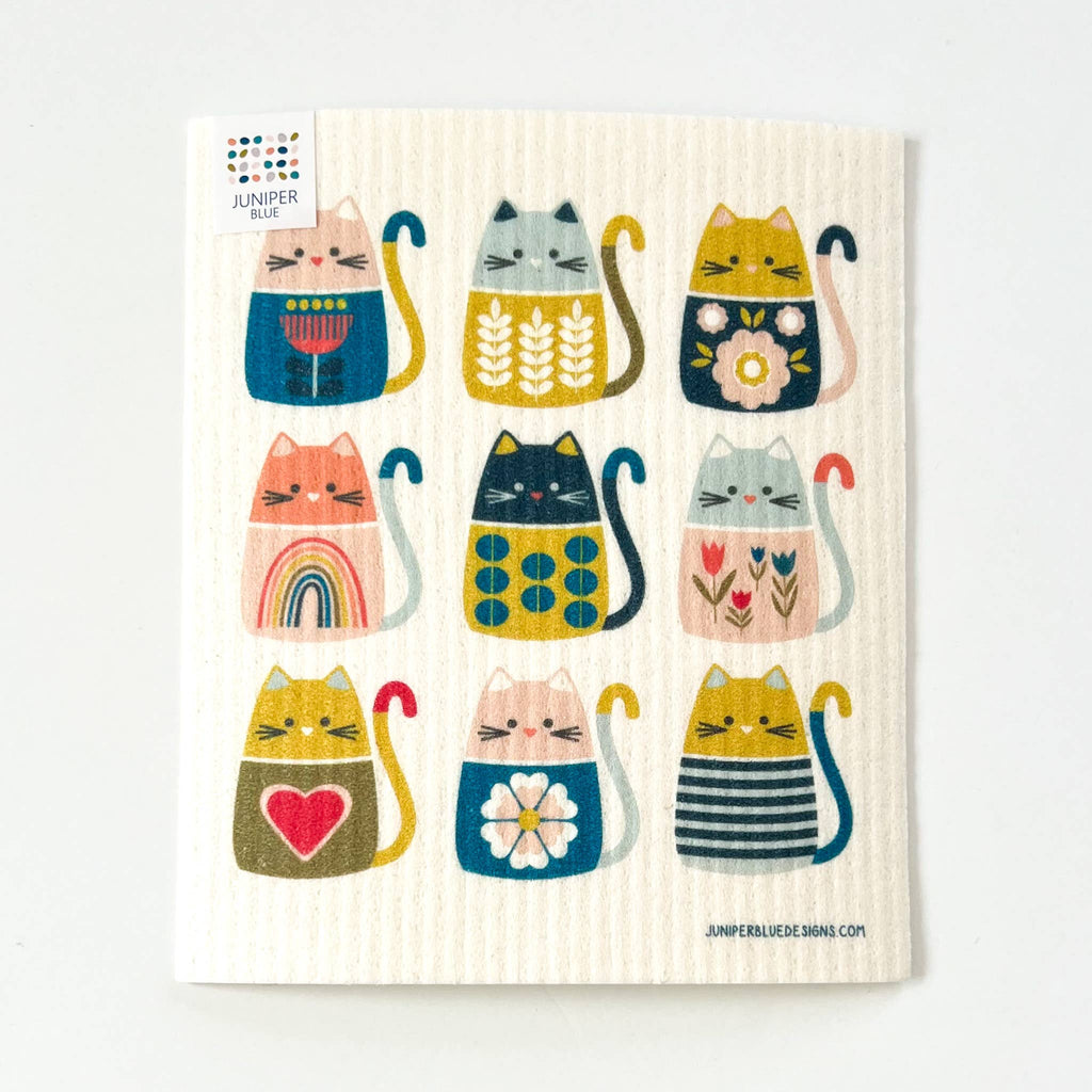 Meow Swedish Dishcloth