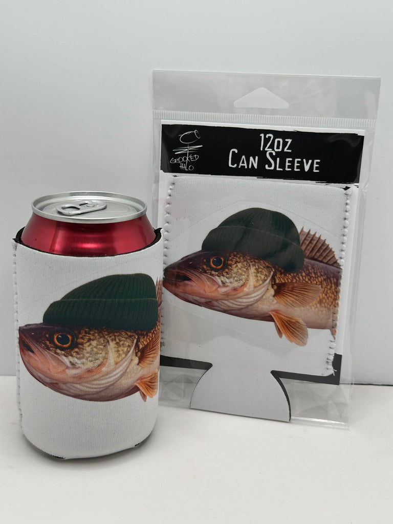 Walleye in a Beanie Neoprene Can Sleeve - No Packaging. Just Product.
