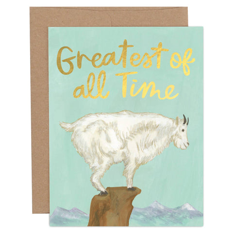 Greatest of all Time Goat Greeting Card