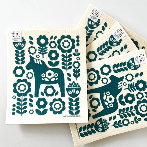 Dala Floral Swedish Dishcloth