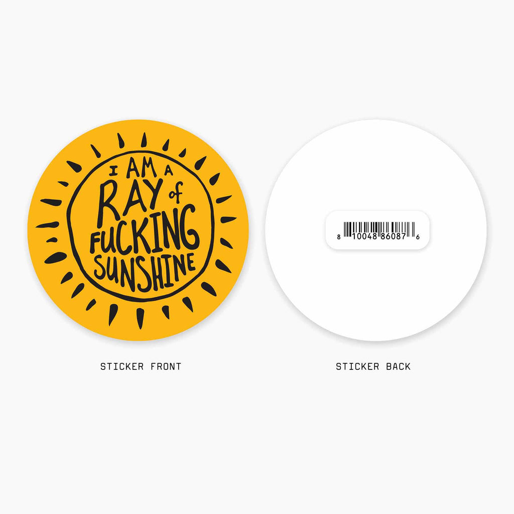 Ray of Sunshine - 3" Art Sticker - No Barcode
