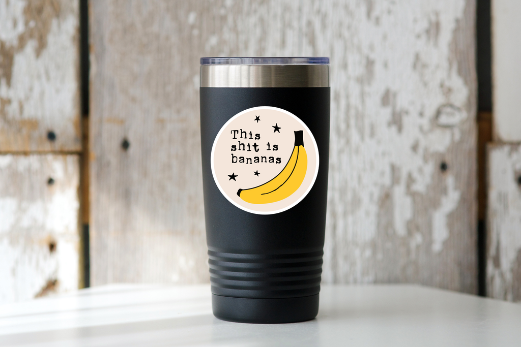 This Shit is Bananas Stickers - funny, cute, swearing, women