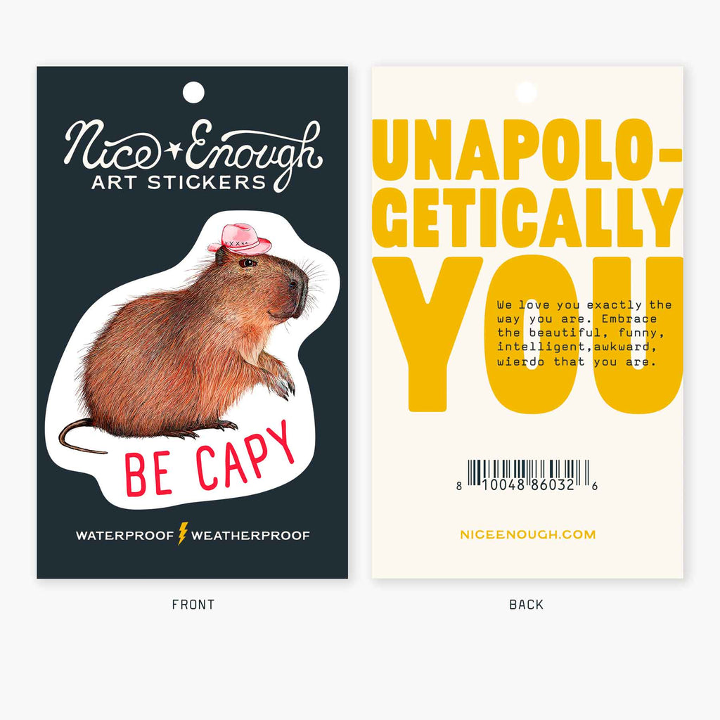 Capy - 3" Art Sticker - No Barcode