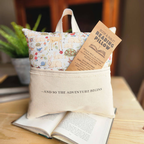 And So the Adventure Begins, Reading Pillow, woodland