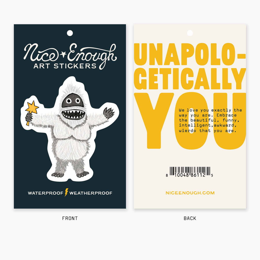 Yeti - 3" Art Sticker - No Barcode