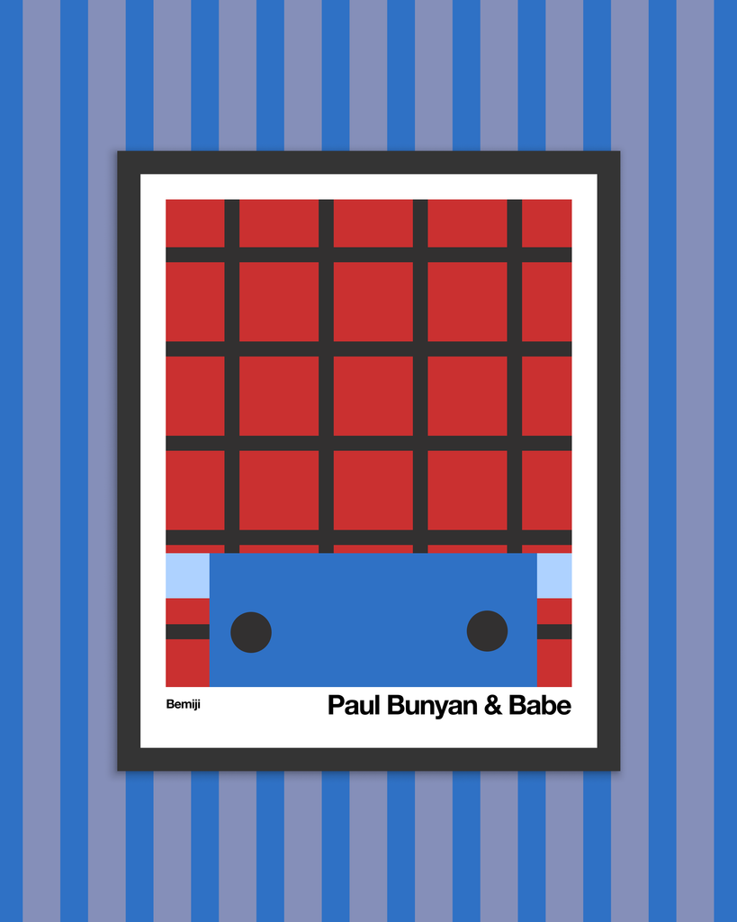 Paul Bunyan and Babe Bemiji MN | 8x10 Art Print