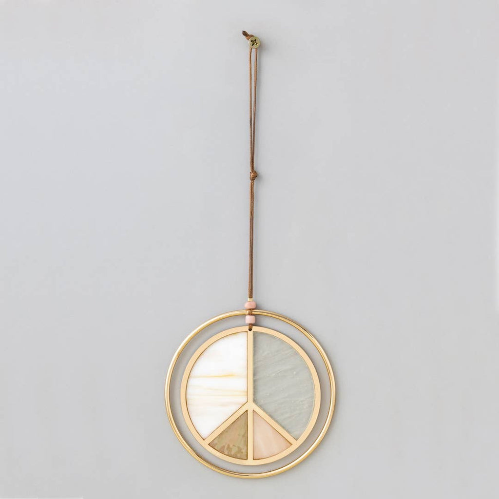 Stained Glass Light Catcher - Peace Sign