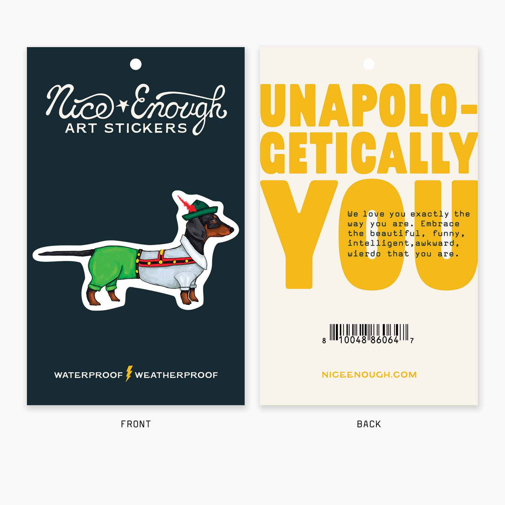 Lederhund - 3" Art Sticker - No Barcode