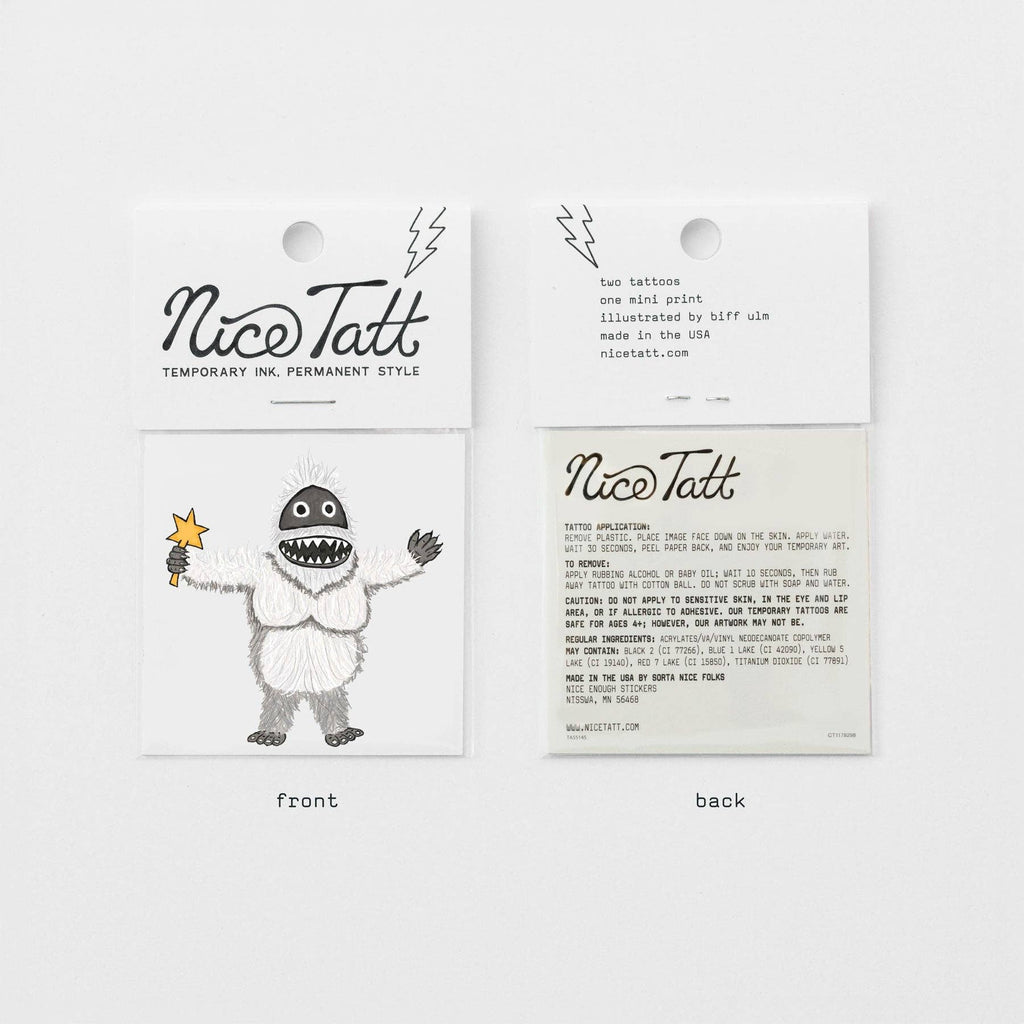 Yeti - Temporary Tattoo
