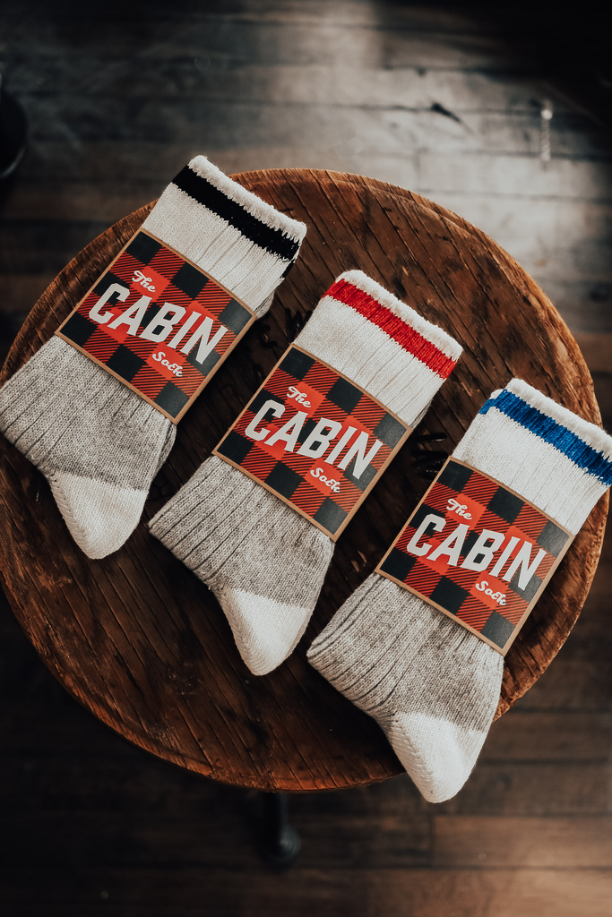 The Upcycled Wool Cabin Sock - Black