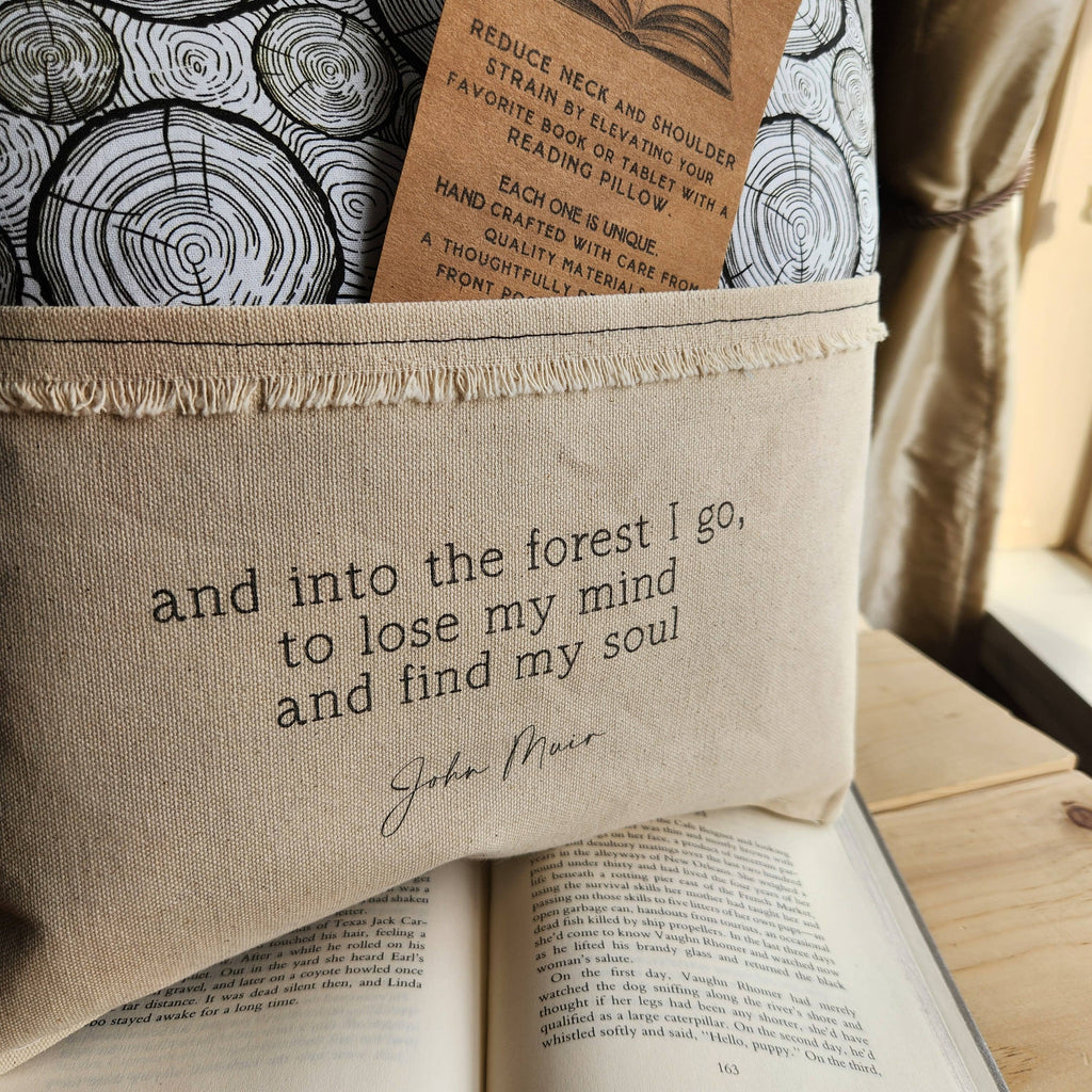 Into the forest... Muir, Reading Pillow, tree ring
