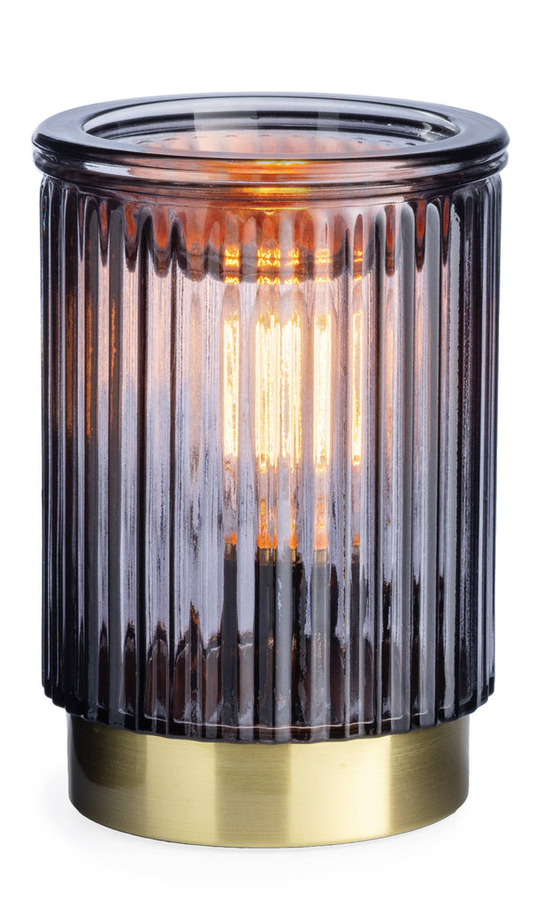 Black Fluted Glass Illumination Fragrance Warmer