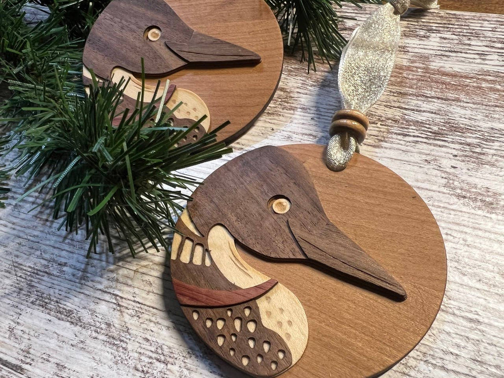 Layered Wood Loon Ornament