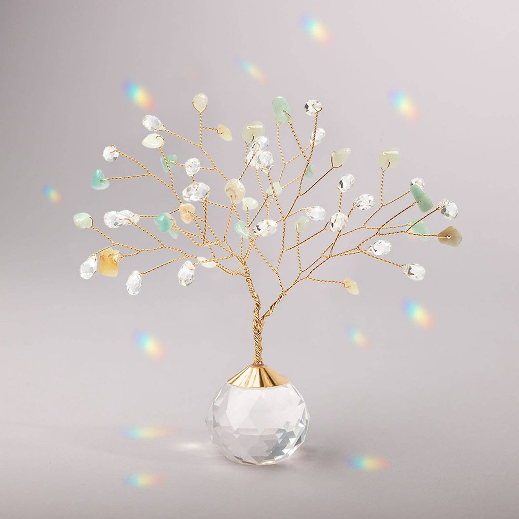 Suncatcher Tree of Life - Amazonite/Courage/Gold