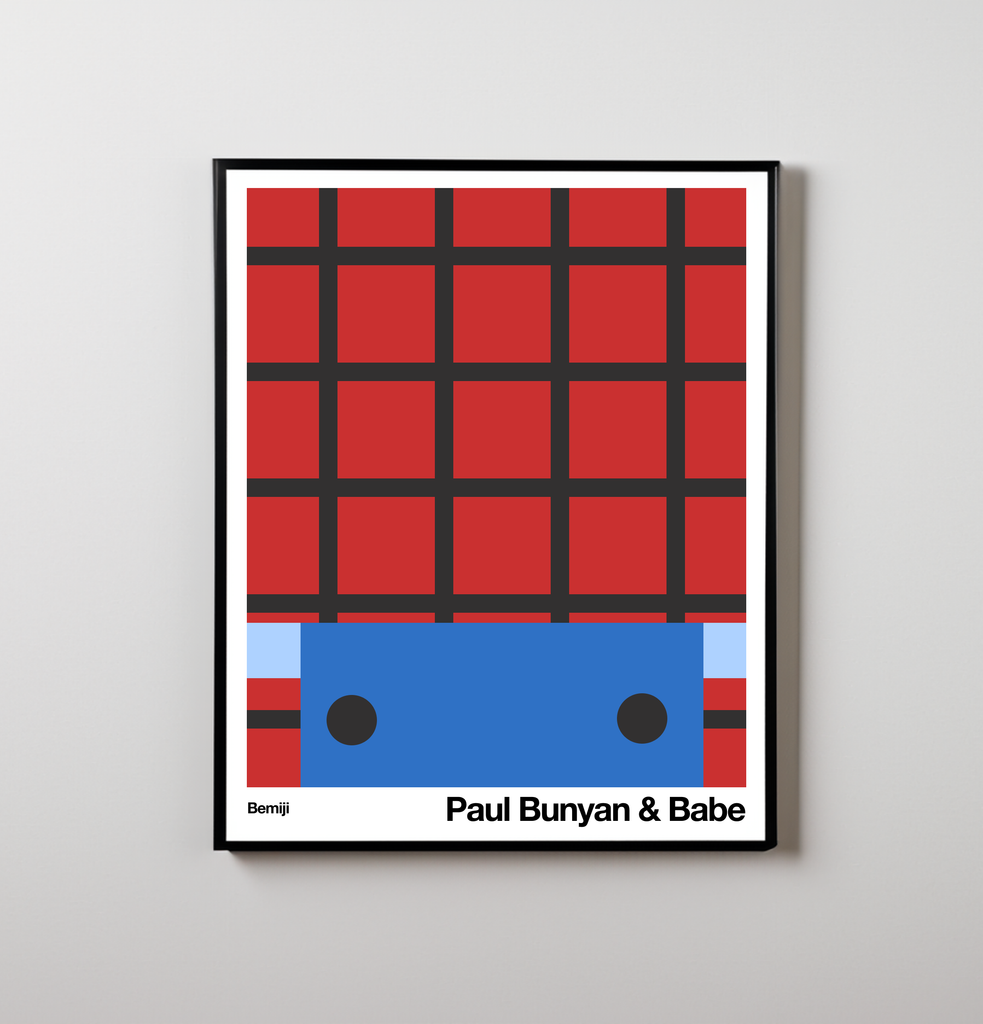 Paul Bunyan and Babe Bemiji MN | 8x10 Art Print