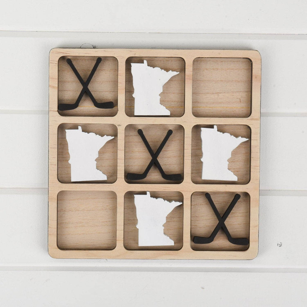 Minnesota Tic Tac Toe Board: Minnesota with Cross Paddles