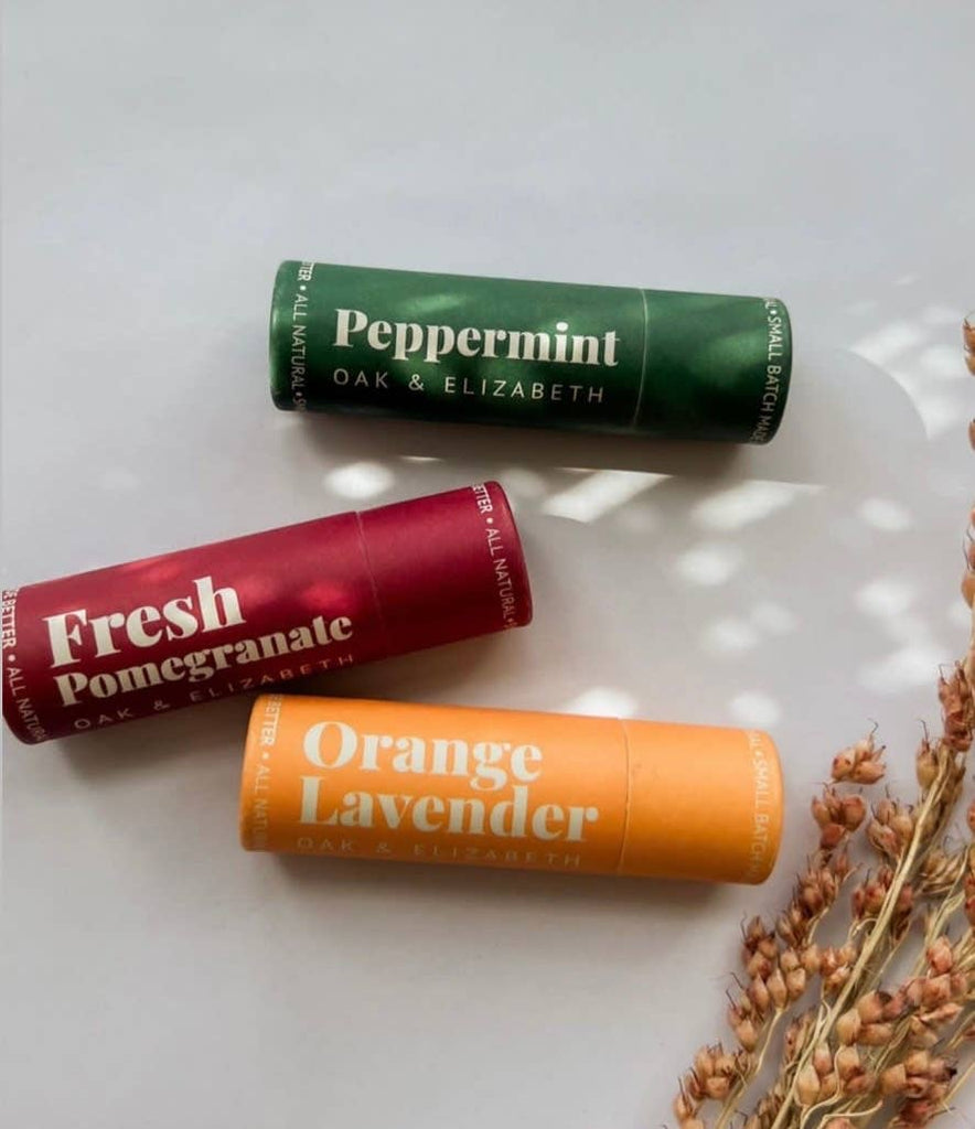 100% Natural, Biodegradable, Huge Lip Balm - Pomegranate