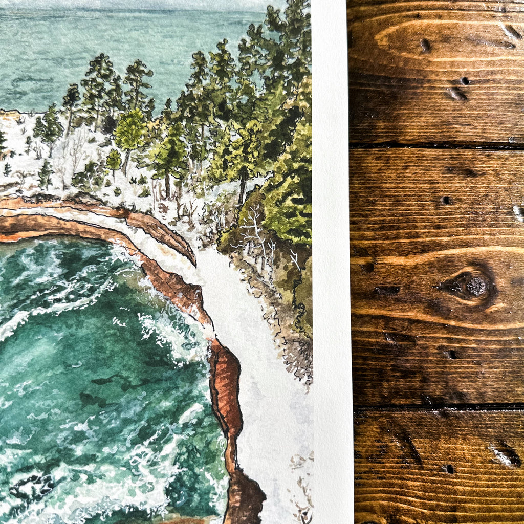 Pictured Rocks National Lakeshore Print - 8x10