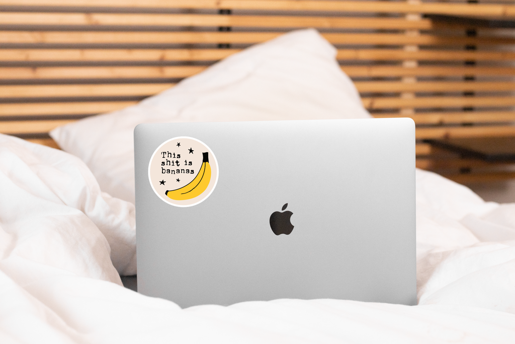 This Shit is Bananas Stickers - funny, cute, swearing, women