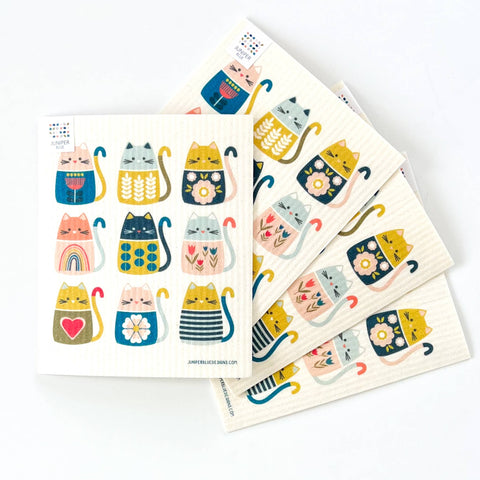 Meow Swedish Dishcloth