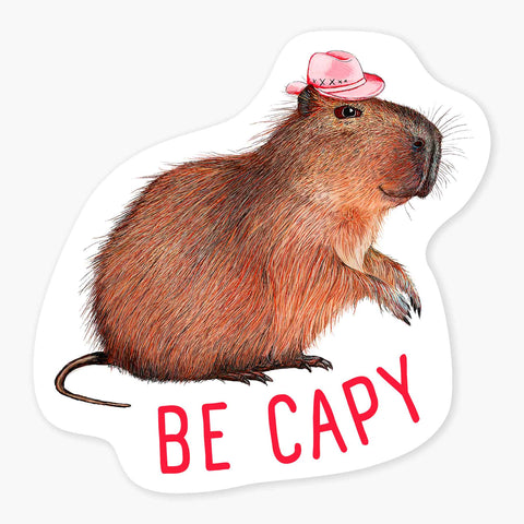 Capy - 3" Art Sticker - No Barcode