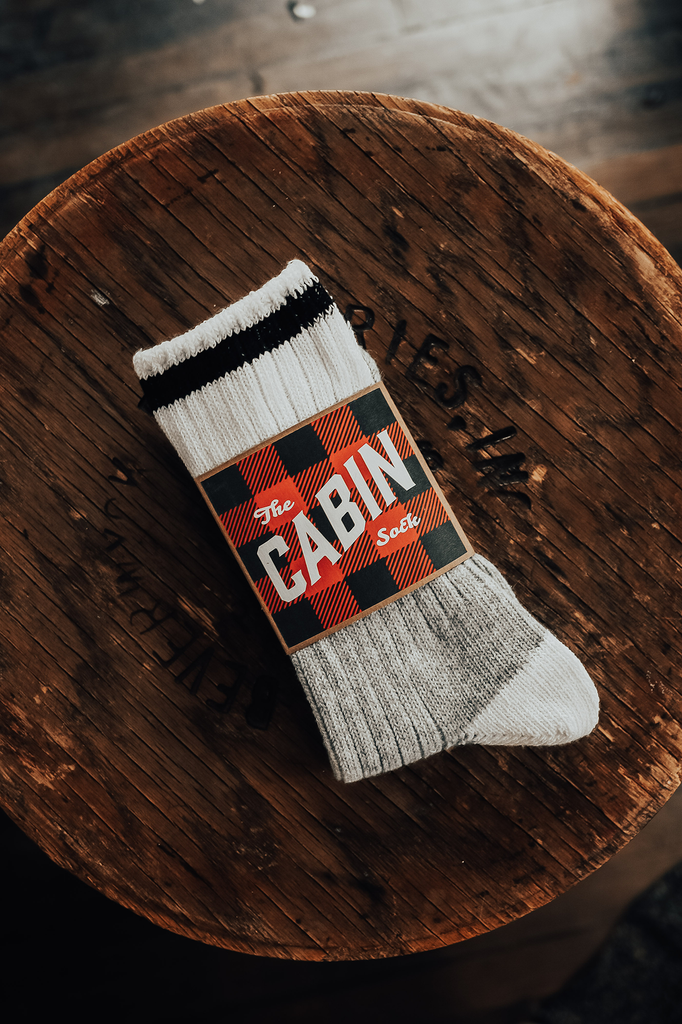 The Upcycled Wool Cabin Sock - Black