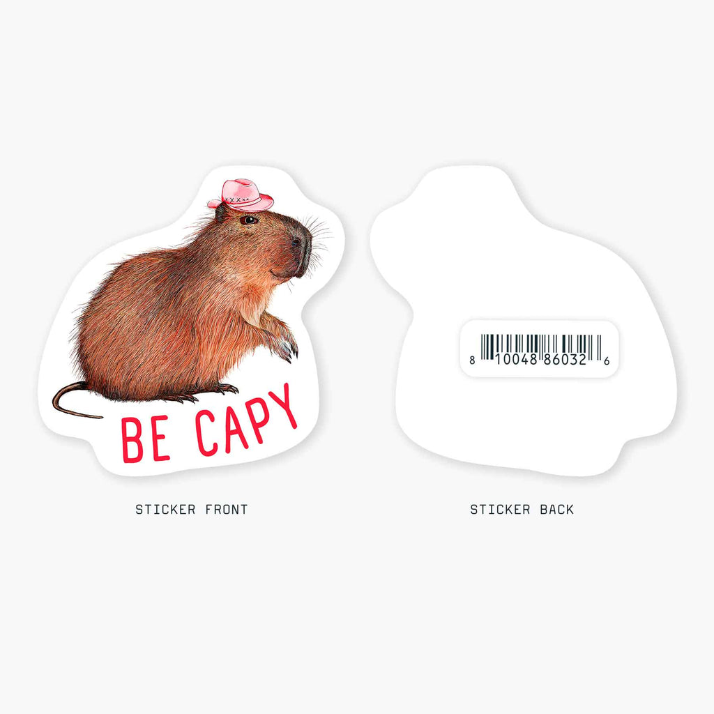Capy - 3" Art Sticker - No Barcode