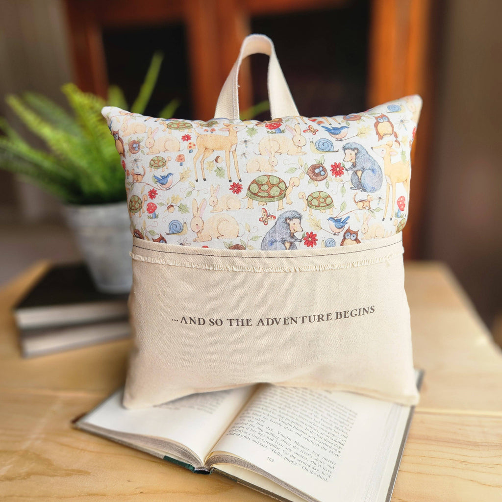 And So the Adventure Begins, Reading Pillow, woodland