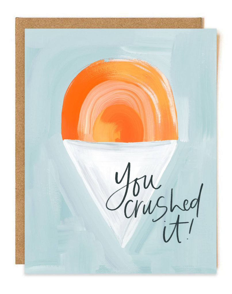 Crushed It Snow Cone Congratulations Greeting Card