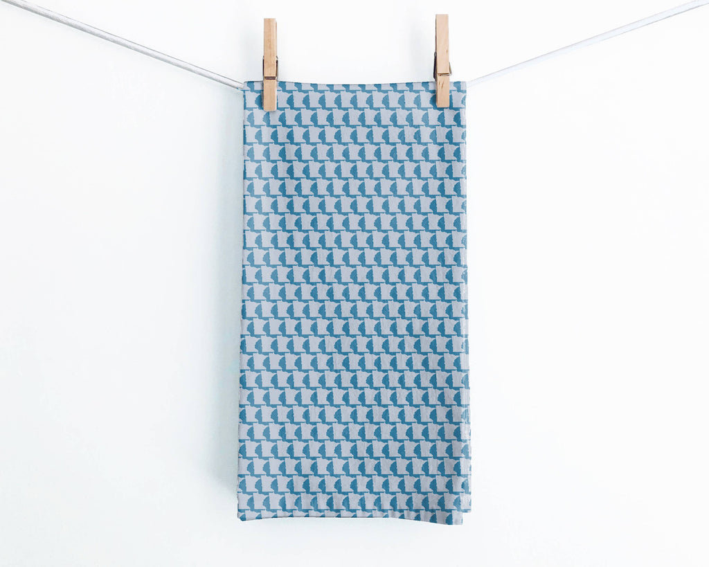 Juniper Blue - Minnesota Houndstooth Tea Towel